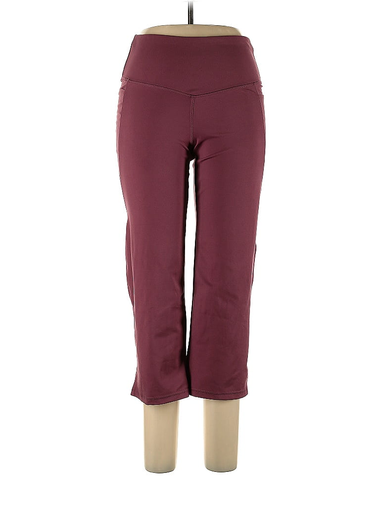 Jockey Solid Maroon Burgundy Yoga Pants Size L 44 off ThredUp