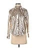 Anthropologie Silver Long Sleeve Blouse Size XS - photo 1