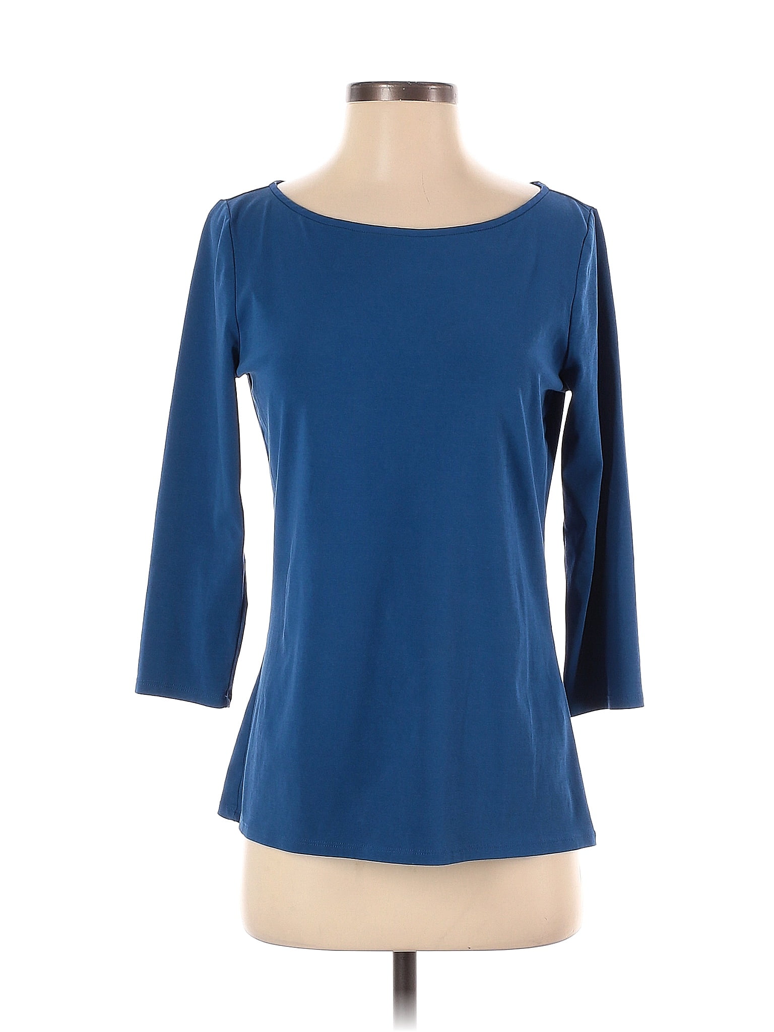 White House Black Market Solid Blue Long Sleeve T-Shirt Size S - 45% ...