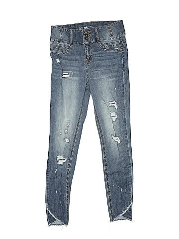 No Boundaries Solid Blue Jeans Size 7 - 50% off