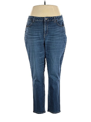 Talbots Solid Blue Jeans Size 18 (Plus) - 63% off