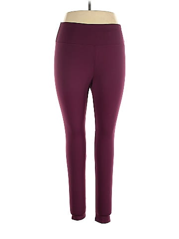 Heathyoga Maroon Burgundy Yoga Pants Size XXL - 62% off