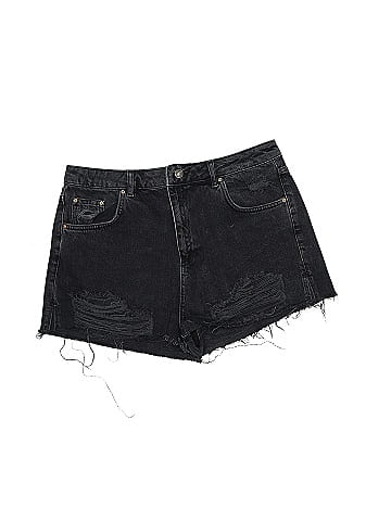 Topshop black cheap denim shorts