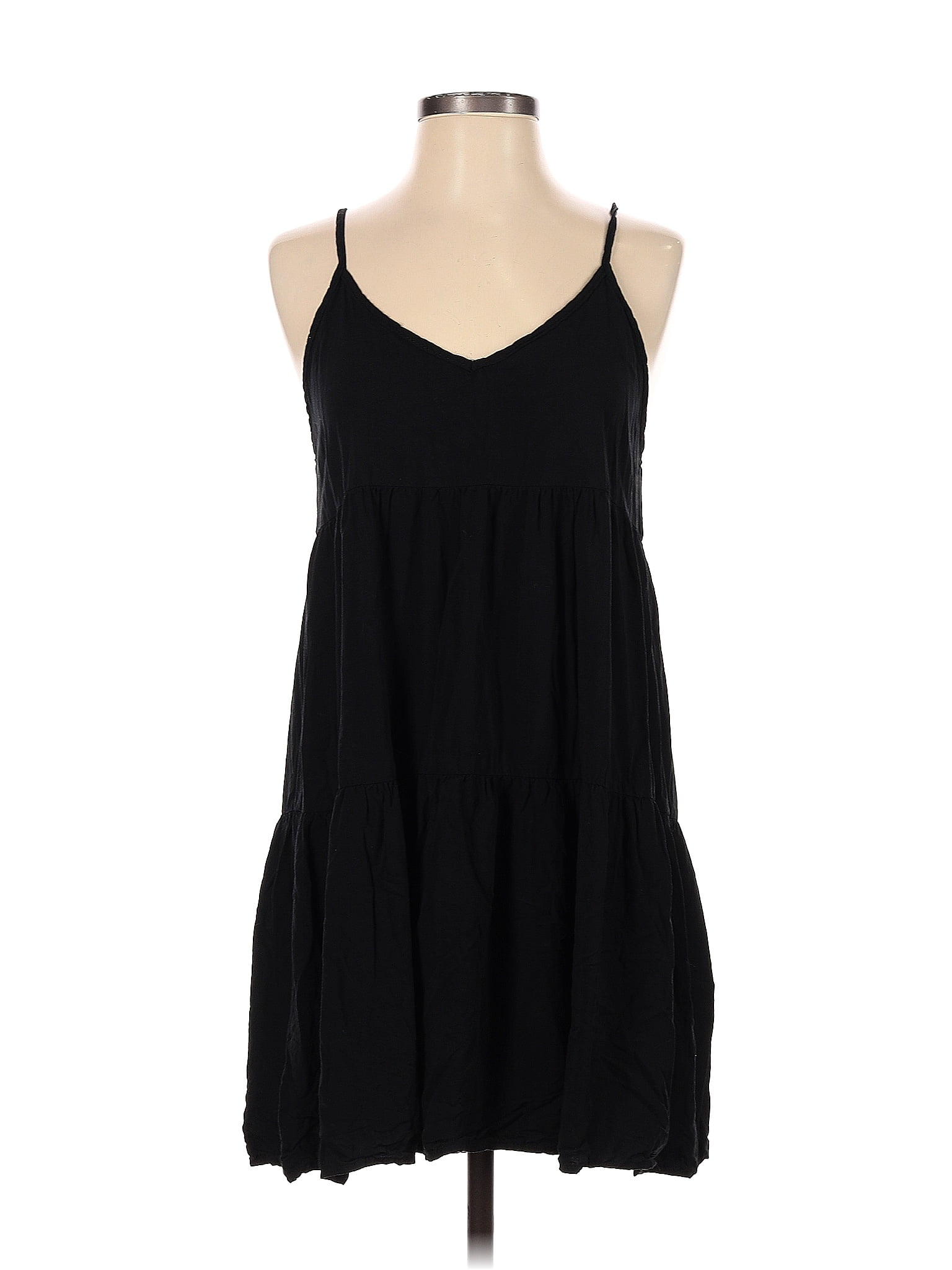 Brandy Melville Solid Black Casual Dress One Size - 50% off