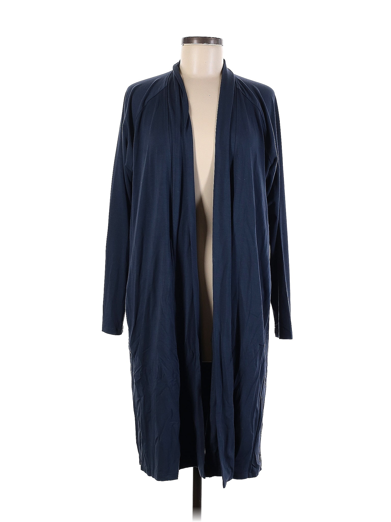 Eileen Fisher Color Block Solid Navy Blue Cardigan Size M 74 off