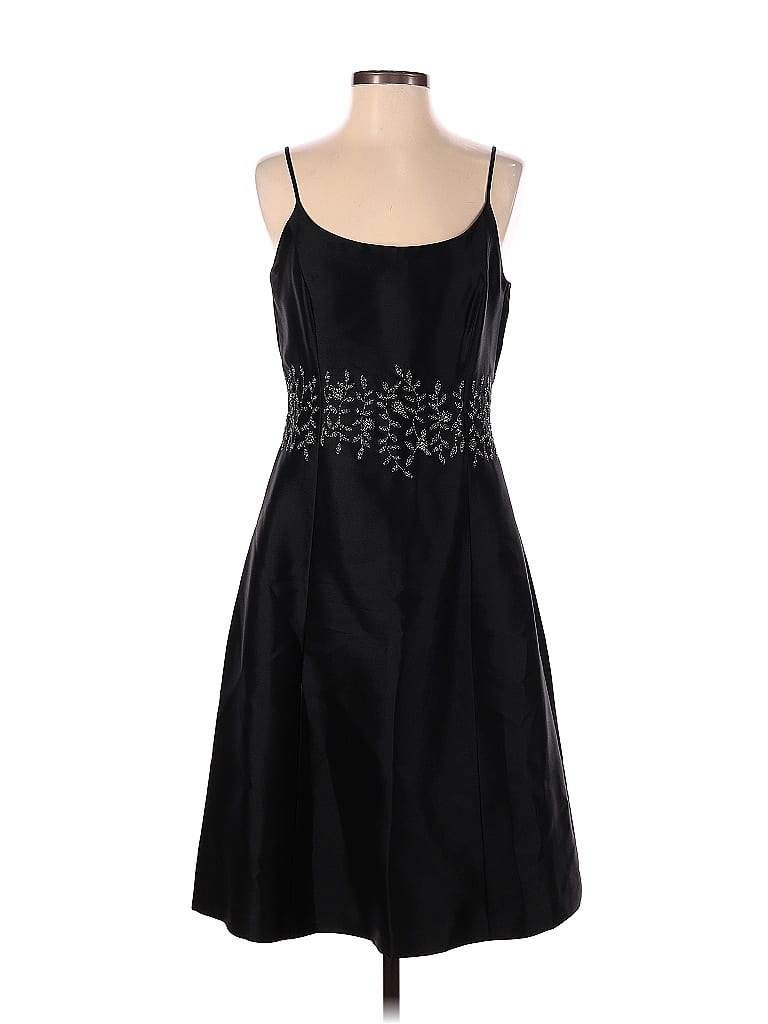 Ann Taylor 100% Silk Black Casual Dress Size 4 - photo 1