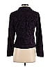Talbots 100% Cotton Jacquard Floral Motif Damask Paisley Batik Brocade Purple Blazer Size 2 - photo 2