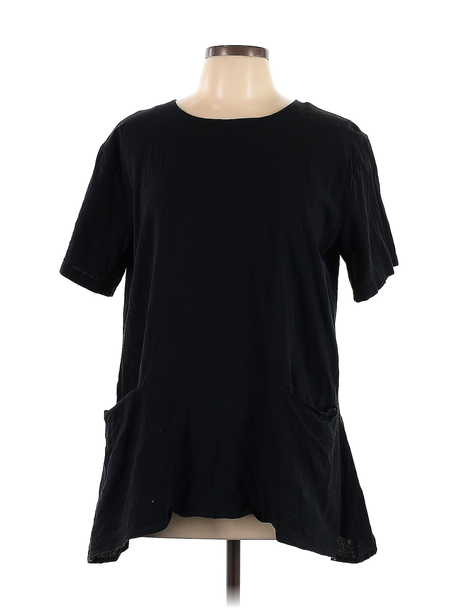 Misslook Solid Black Short Sleeve T Shirt Size Xl 64 Off Thredup