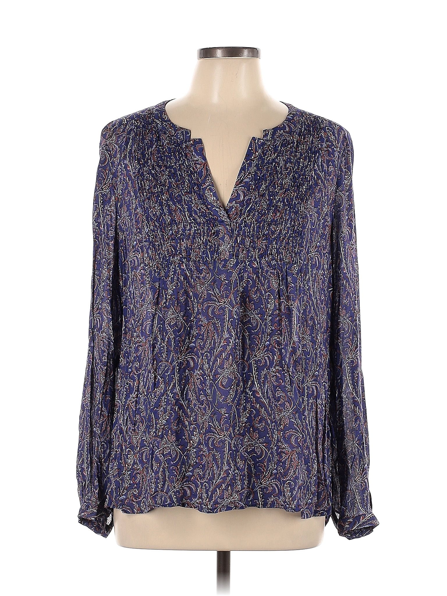 Lucky Brand 100% Viscose Paisley Multi Color Blue Sleeveless Blouse Size 3X  (Plus) - 55% off