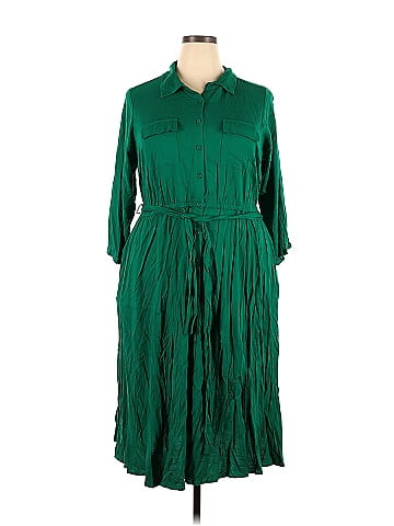 Torrid Green Casual Dress Size 2X Plus (2) (Plus) - 55% off