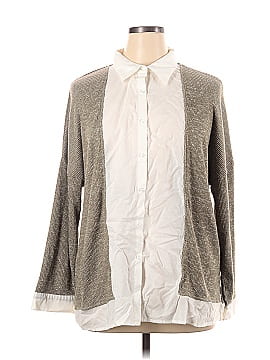 SIMPLE By Suzanne Betro Long Sleeve Button-Down Shirt (view 1)