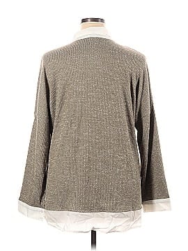 SIMPLE By Suzanne Betro Long Sleeve Button-Down Shirt (view 2)