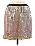 BCBGMAXAZRIA 100% Silk Stars Silver Casual Skirt Size M - photo 2