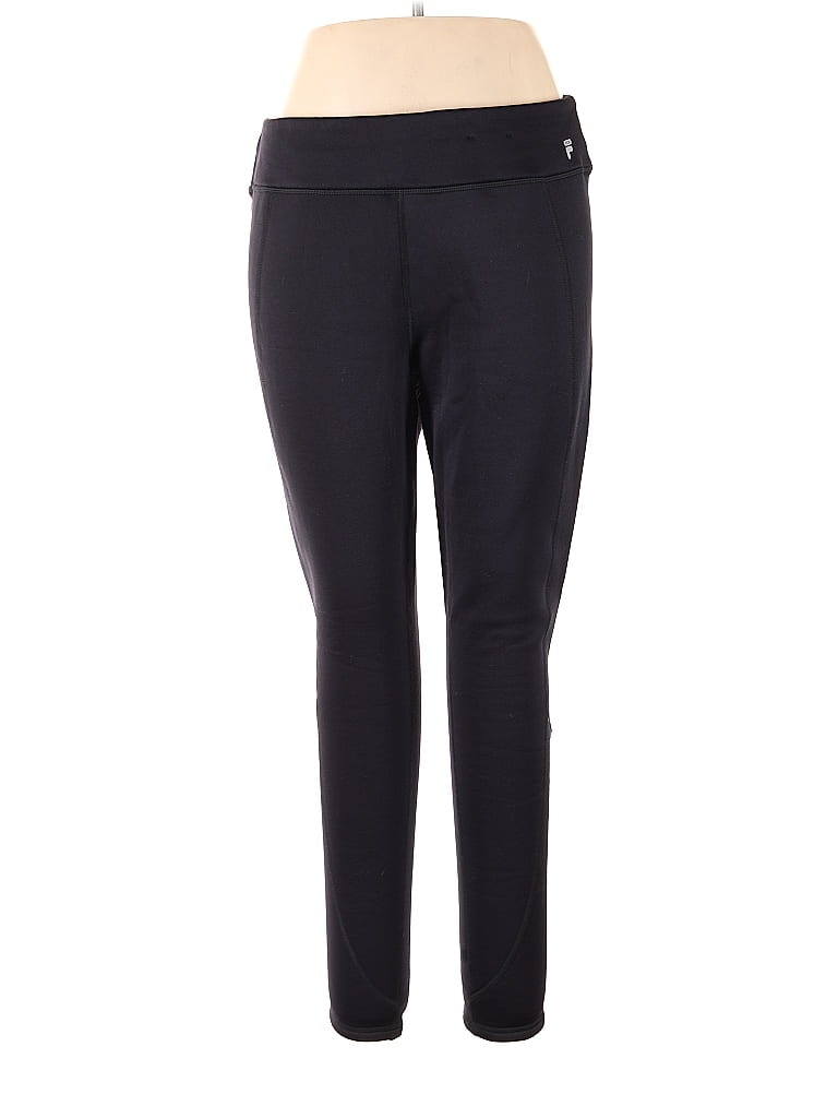 Fila Sport Solid Black Active Pants Size XL - photo 1