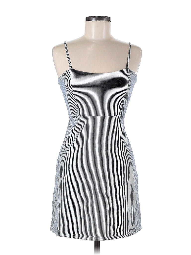 Brandy Melville Stripes Multi Color Gray Casual Dress One Size - 60% off