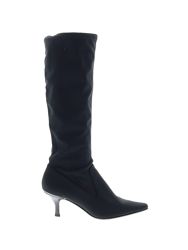 Bottes Cuir Noir Donald J. Pliner - Taille 7.5 US - Talon Bloc 3.5 - Neuf Avec Défauts