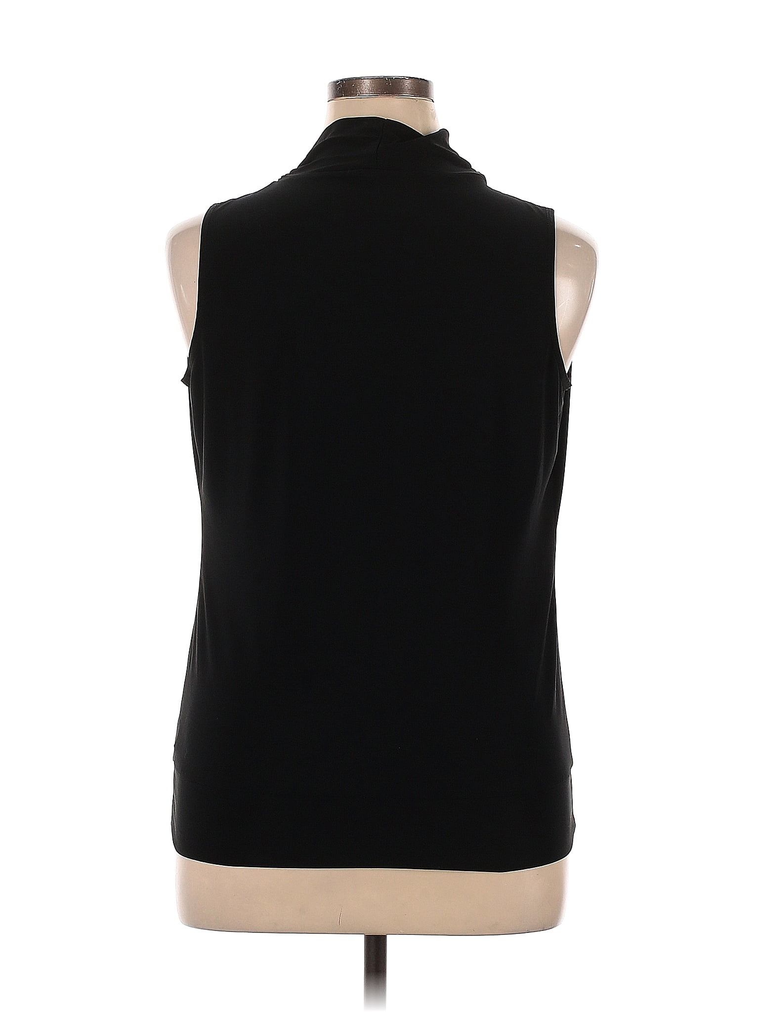 Perseption Concept Solid Black Sleeveless Turtleneck Size XL - 7% off