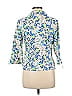 JM Collection 100% Linen Blue 3/4 Sleeve Button-Down Shirt Size 6 - photo 2