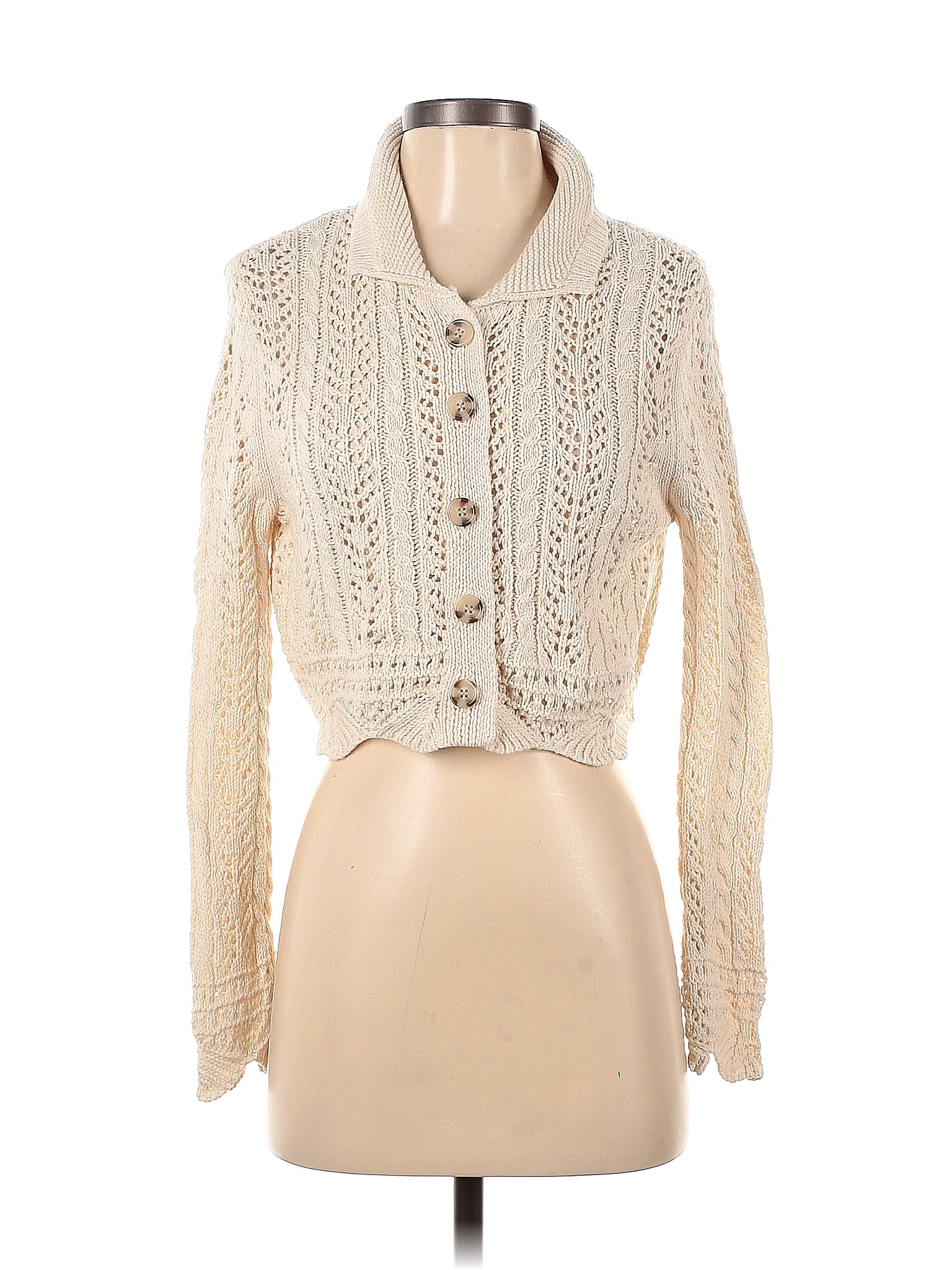 Jessica Simpson Color Block Solid Ivory Cardigan Size XS - 63% off ...