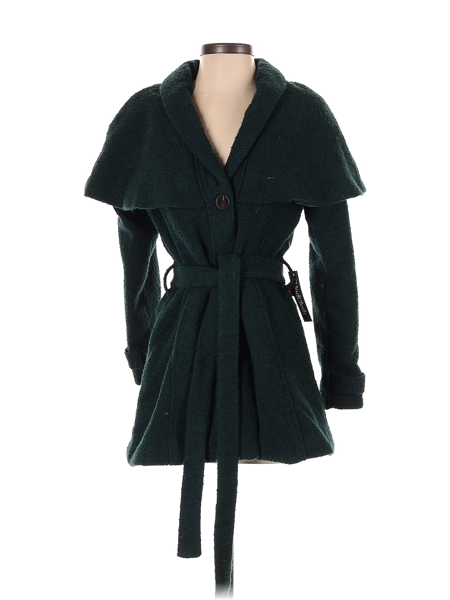 Modcpoth ModCloth Solid Green Coat Size S - 67% off | ThredUp