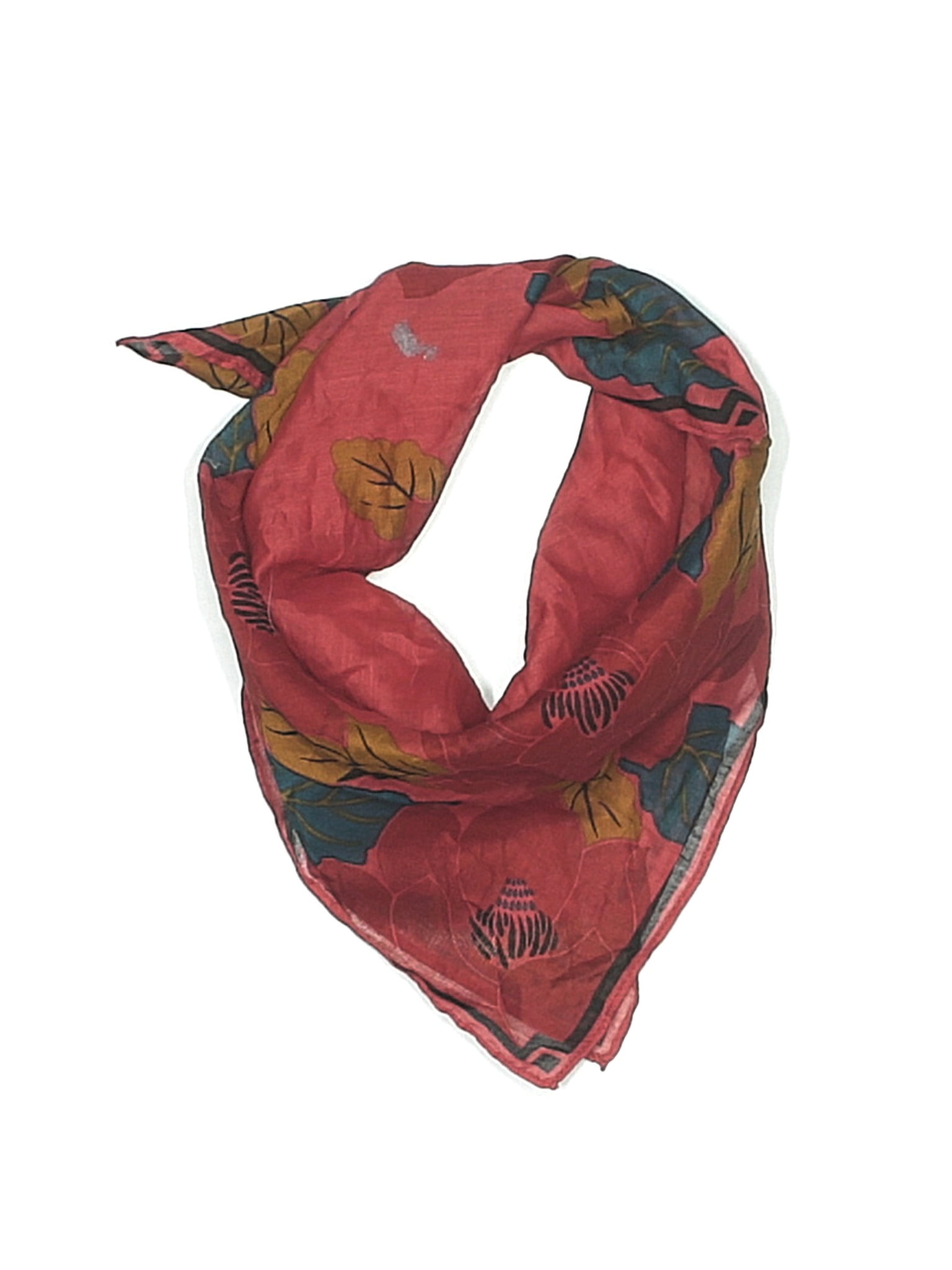 Junko Koshino Floral Burgundy Scarf One Size - 64% off