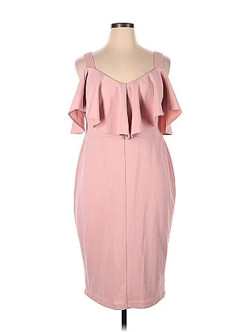 RACHEL Rachel Roy Solid Pink Casual Dress Size 14 - 71% off | ThredUp