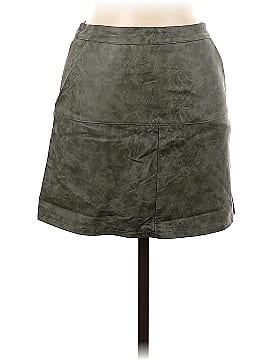 Mint Vanilla Faux Leather Skirt (view 1)