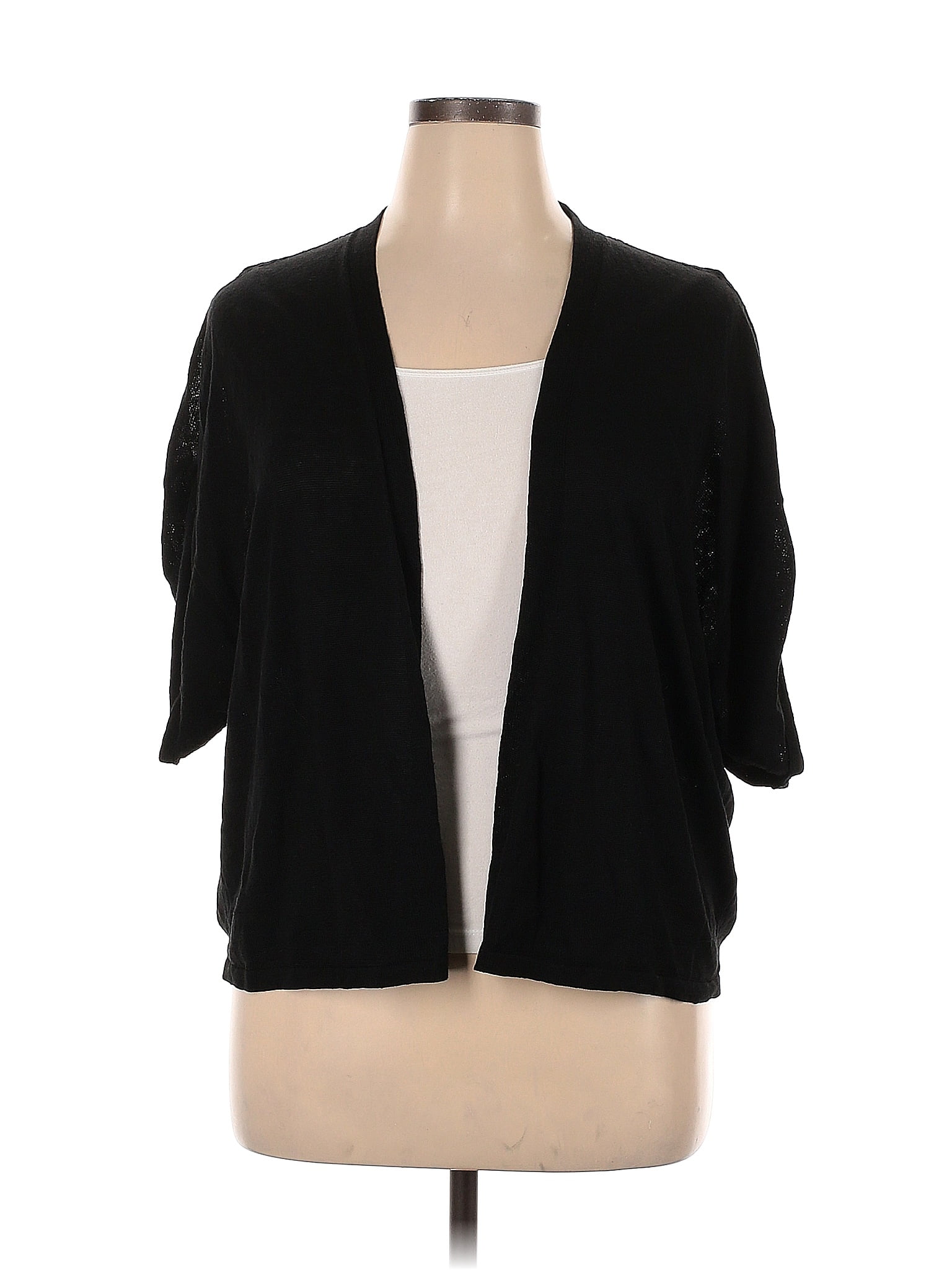 J.Jill Color Block Solid Black Cardigan Size XL - 62% off | ThredUp