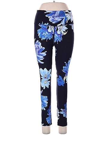 Active by Old Navy Floral Blue Leggings Size M (Tall) - 31% off