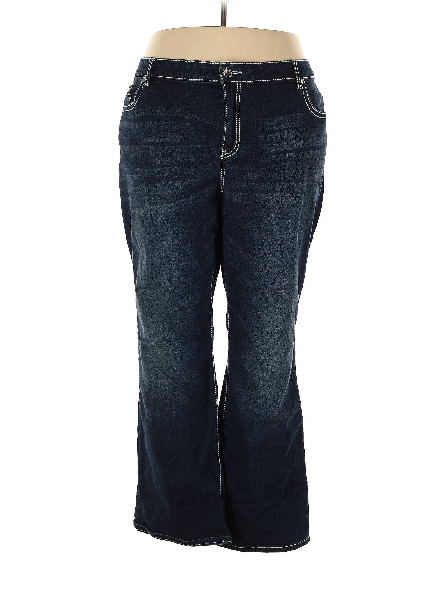 Apt. 9 Solid Blue Jeans Size 24 (Plus) - 46% off | ThredUp