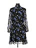 Banana Republic 100% Polyester Floral Motif Paisley Baroque Print Blue Casual Dress Size M (Petite) - photo 2