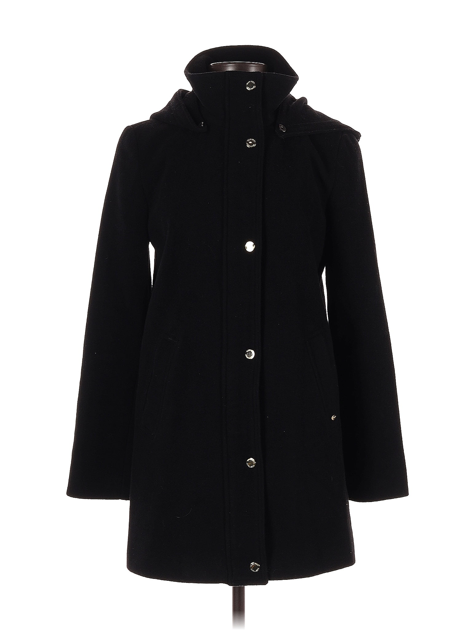 Ellen Tracy Solid Black Coat Size 4 - 72% off | ThredUp