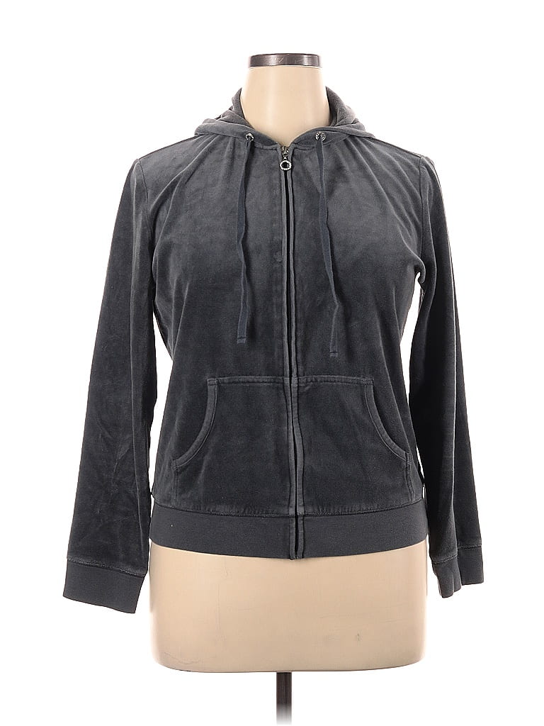 New York & Company Solid Gray Fleece Size XL 64 off ThredUp