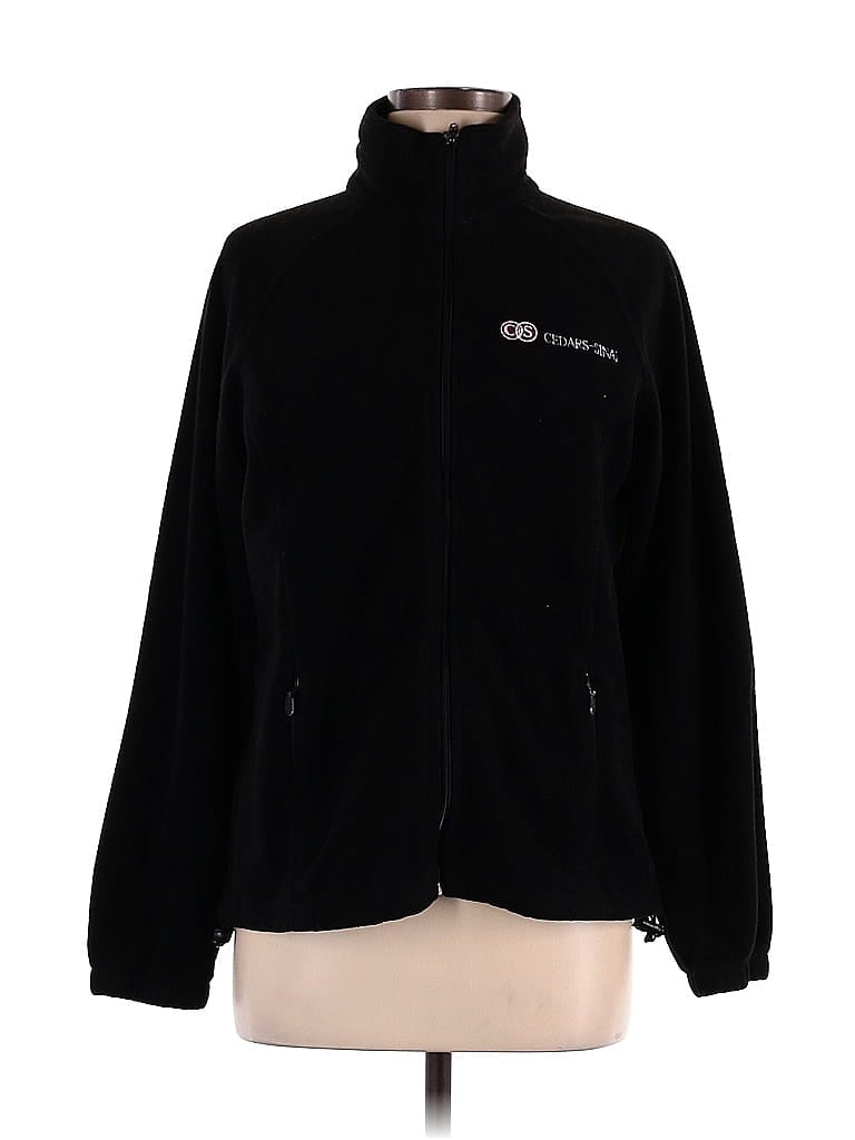 Harriton 100% Polyester Solid Black Track Jacket Size M - photo 1