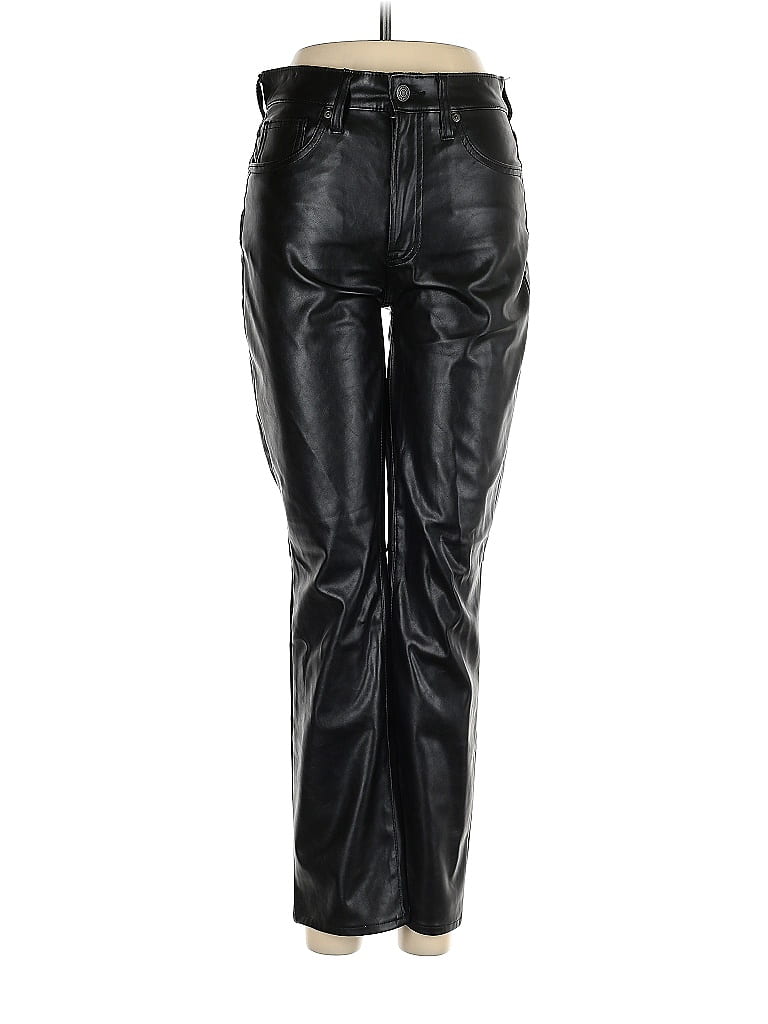 Gap 100% Polyester Black Faux Leather Pants Size 2 - photo 1