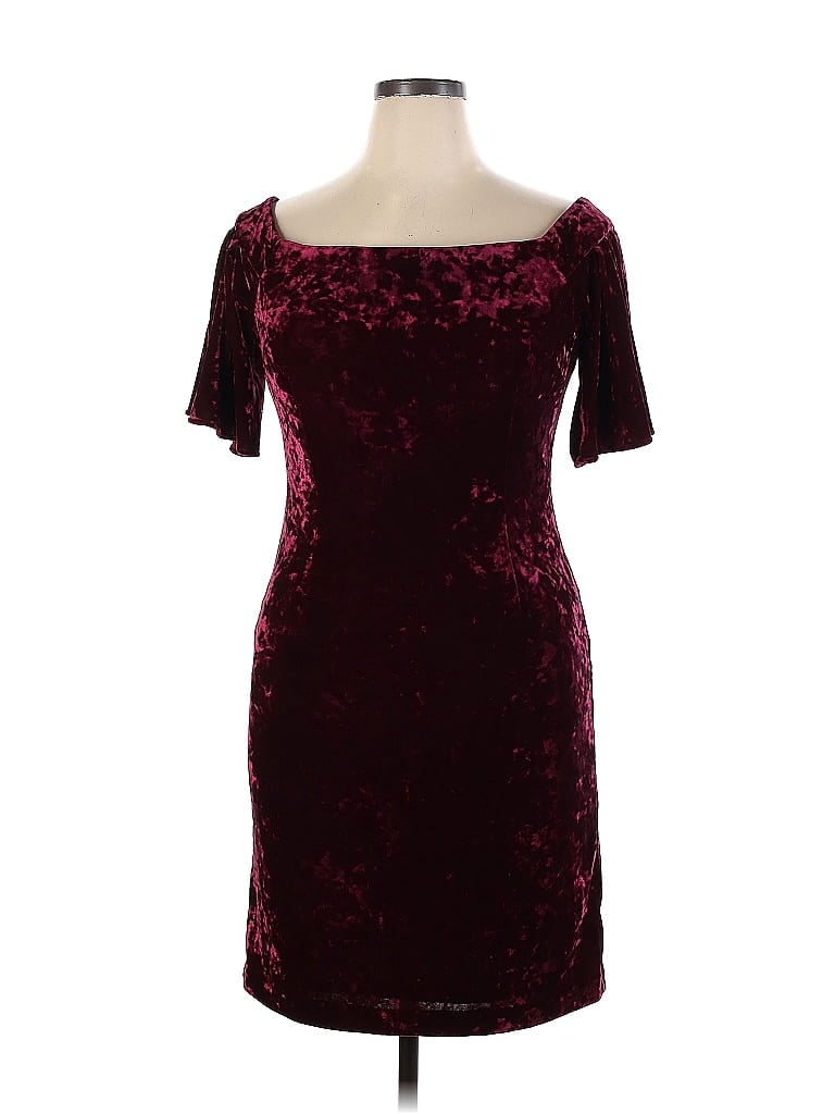 Eliza J Burgundy Casual Dress Size 14 - photo 1