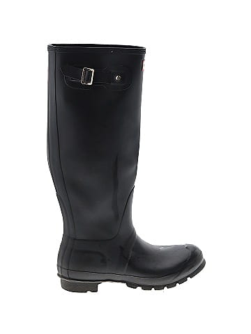 Hunter black rain hot sale boots size 8