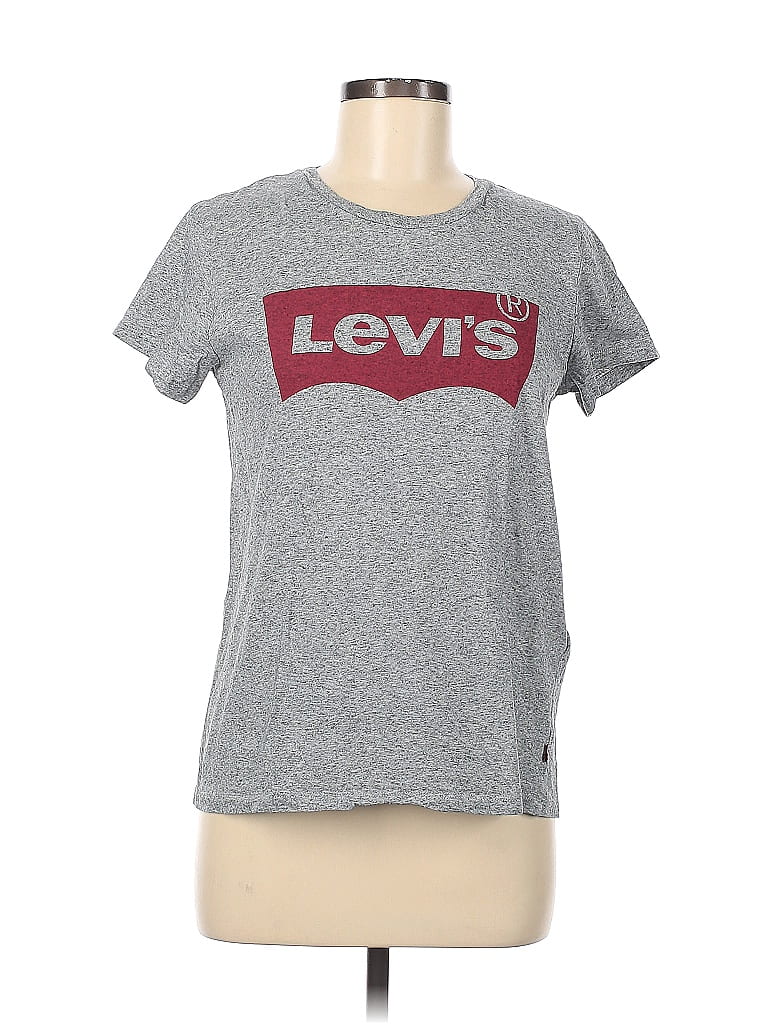 Levi's 100% Cotton Gray Short Sleeve T-Shirt Size M - photo 1