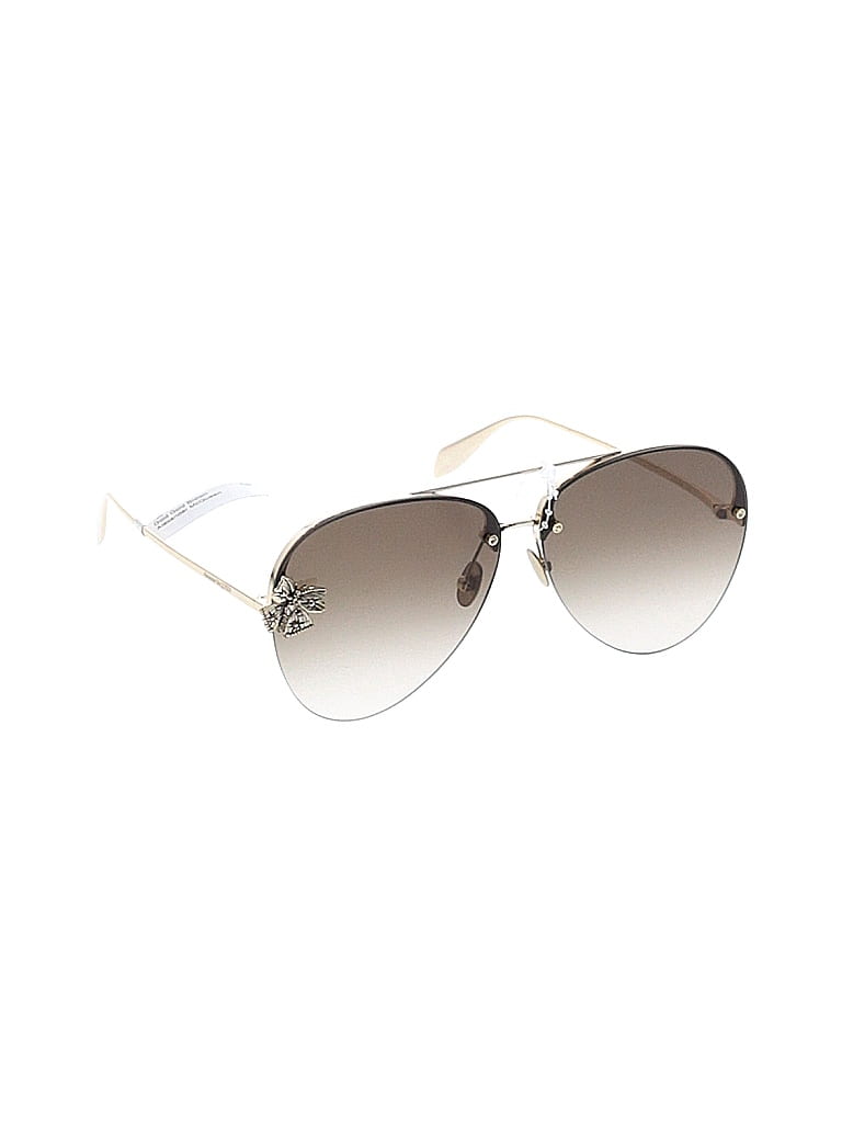Alexander McQueen Silver Sunglasses One Size - photo 1