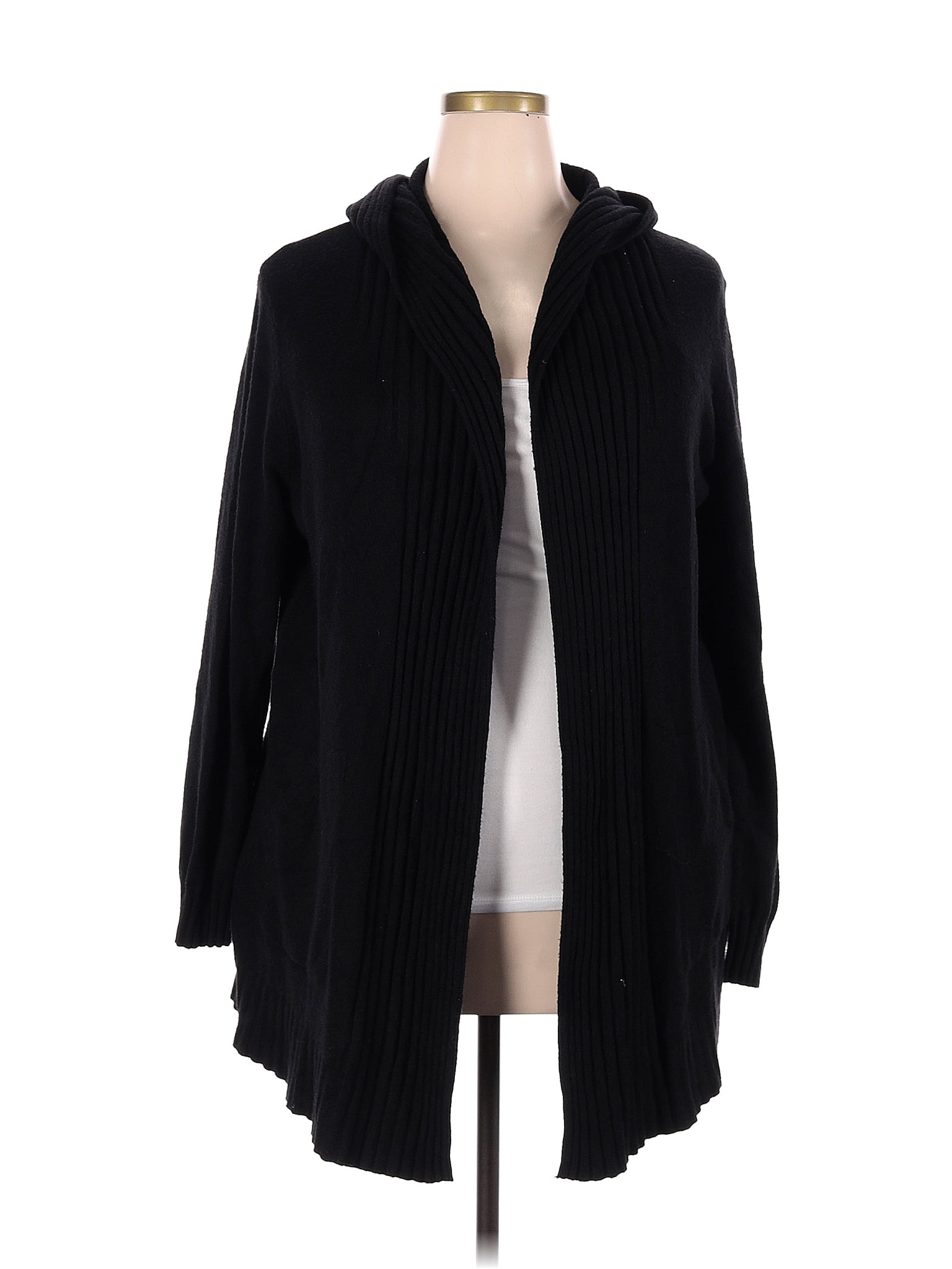 Cyrus Color Block Solid Black Cardigan Size 3x Plus 57 Off Thredup