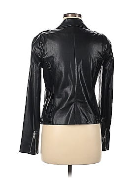 R | Label Faux Leather Jacket (view 2)