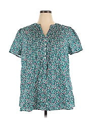 Woman Within Short Sleeve Button Down Shirt