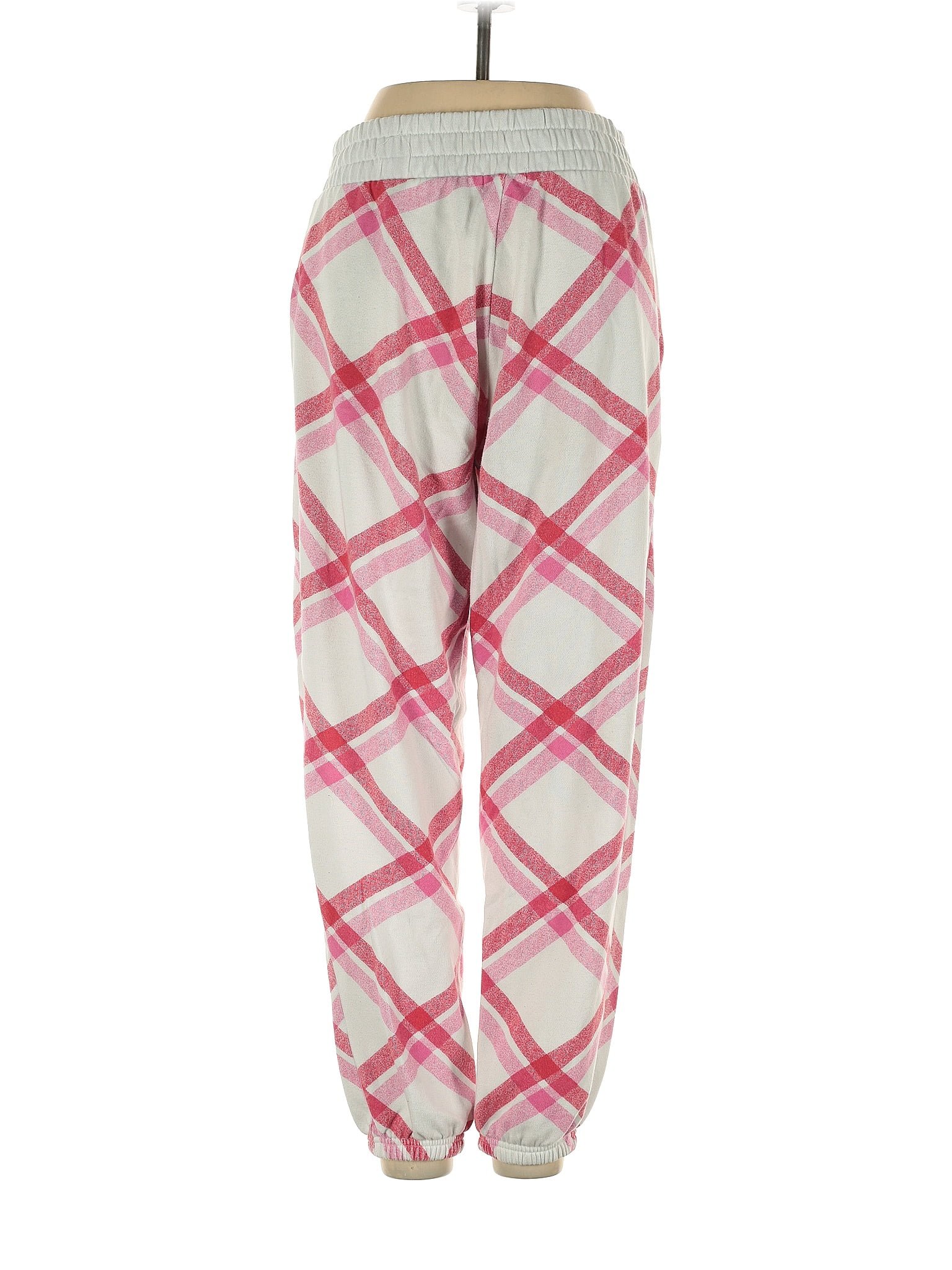 colsie Plaid Multi Color Pink Sweatpants Size XS - 47% off