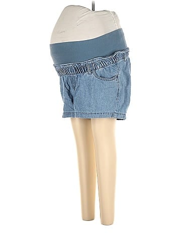 H&M &Denim Mama Maternity Denim Shorts Denim Blue