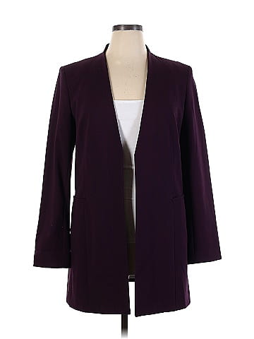 Calvin Klein Solid Purple Burgundy Jacket Size 16 - 71% off