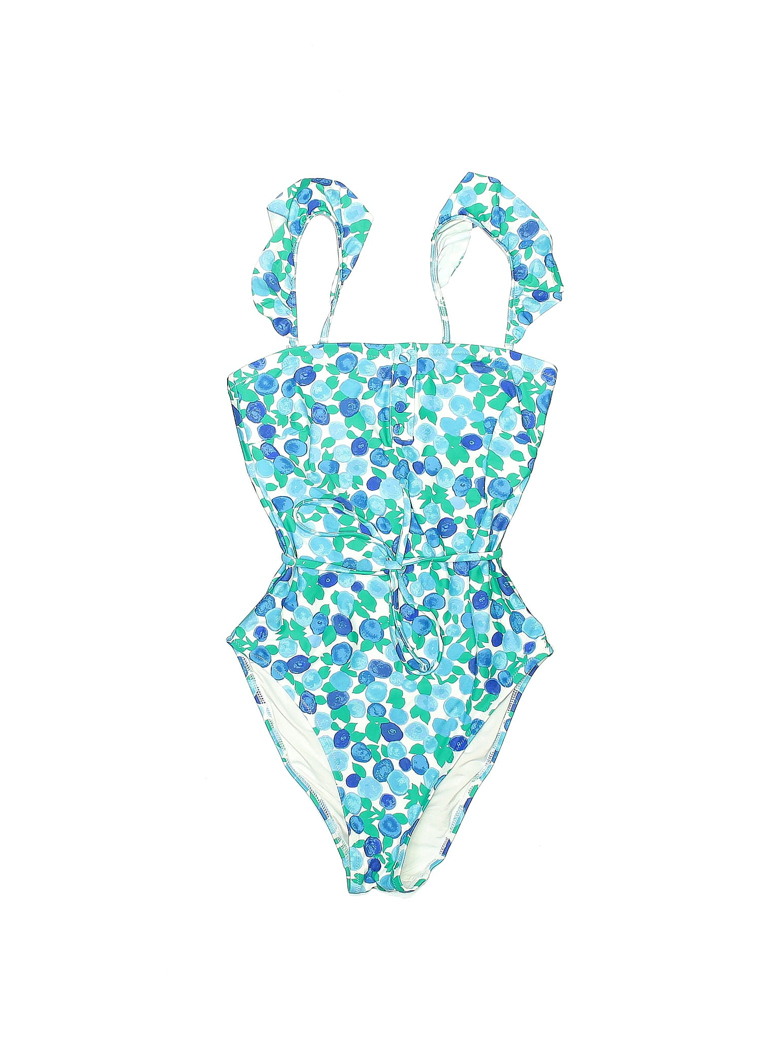 J Crew Floral Multi Color Blue One Piece Swimsuit Size 0 74 Off