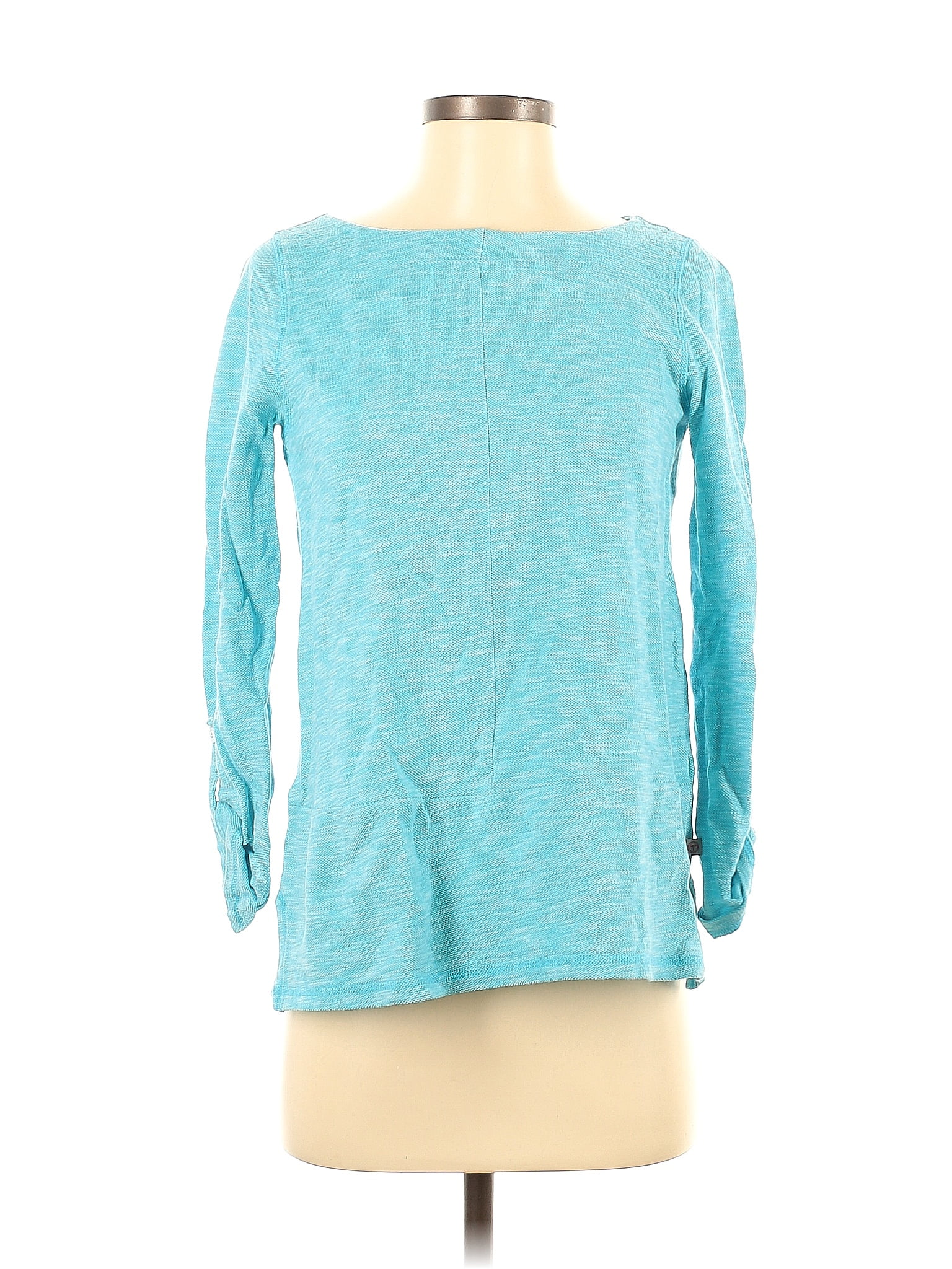 T by Talbots 100% Cotton Teal Blue Long Sleeve T-Shirt Size XS - 76% ...