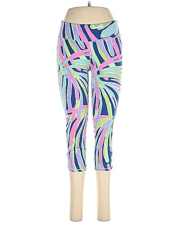 Lilly Pulitzer Luxletic Tropical Multi Color Pink Leggings Size M