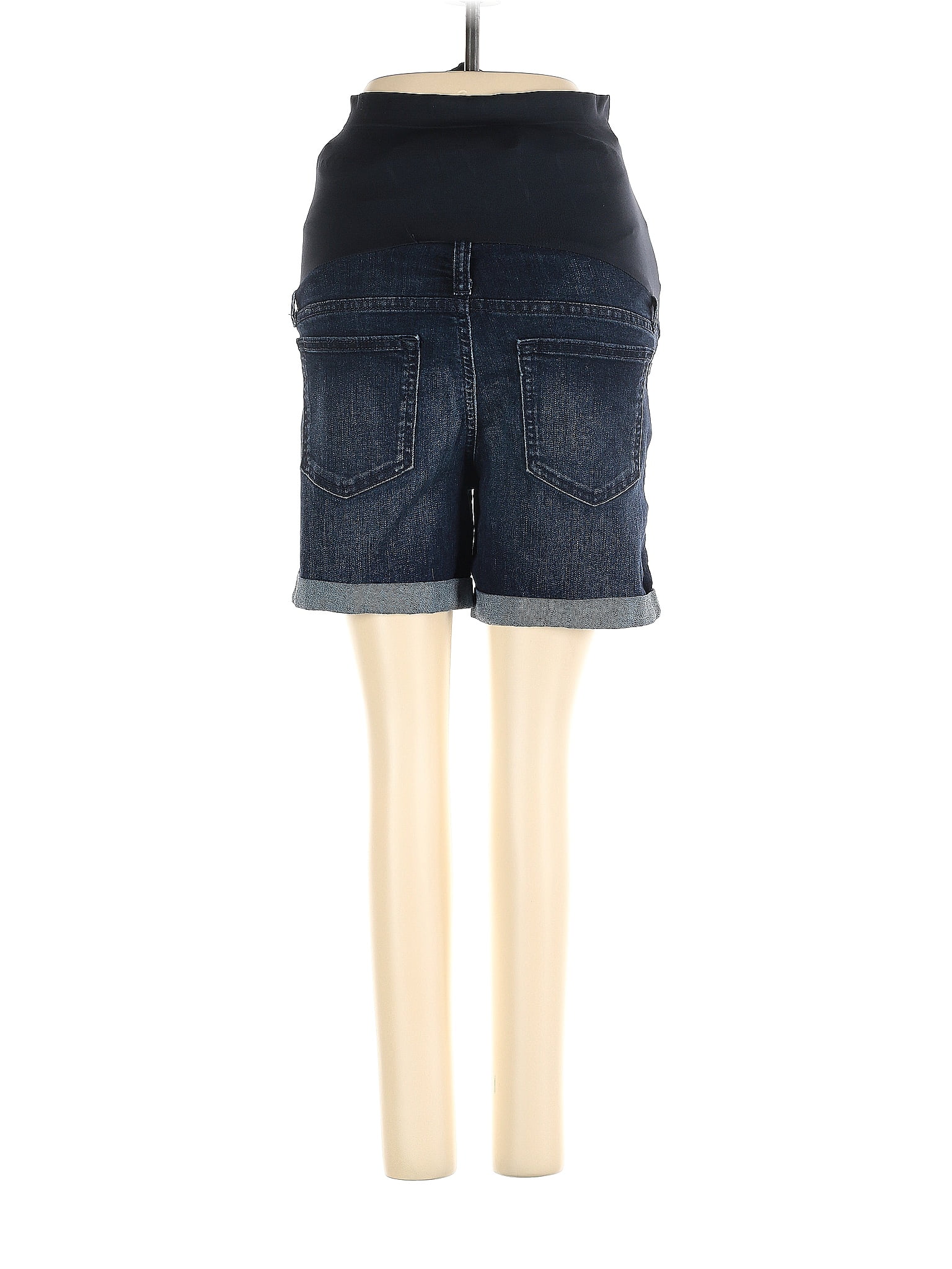 a:glow Solid Blue Denim Shorts Size 2 (Maternity) - 39% off