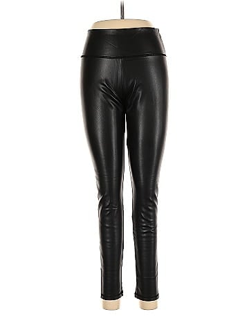 Hollister Solid Black Faux Leather Pants Size M - 62% off